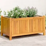 Jardinieră de grădină cu căptușeală, 80x42x40 cm, lemn acacia GartenMobel Dekor