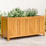 Jardinieră de grădină cu căptușeală, 99,5x38x50 cm, lemn acacia GartenMobel Dekor