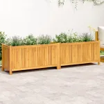 Jardinieră de grădină cu căptușeală 199x38,5x50 cm, lemn acacia GartenMobel Dekor