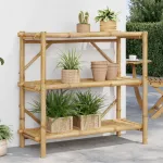 Raft cu 3 niveluri, 100x40x90 cm, bambus GartenMobel Dekor