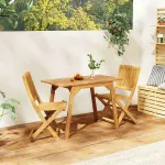 Set de balcon, 3 piese, lemn masiv de acacia GartenMobel Dekor