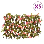  Spalier cu iederă artificială extensibil, 5 buc. roz 180x20 cm GartenMobel Dekor