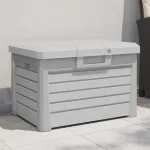 Cutie de perne de exterior gri 73x50,5x46,5 cm polipropilenă GartenMobel Dekor