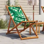 Scaun plajă pliabile model frunze lemn masiv eucalipt/țesătură GartenMobel Dekor