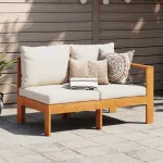 Canapea de grădină cu 1 cotieră/2 locuri, lemn masiv de acacia GartenMobel Dekor