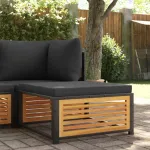 Taburet de grădină cu pernă 68x68x30 cm lemn masiv acacia GartenMobel Dekor