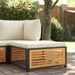 Taburet de grădină cu pernă 68x68x30 cm lemn masiv acacia GartenMobel Dekor