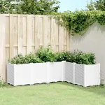 Jardinieră de grădină, alb, 160x120x53 cm, PP GartenMobel Dekor
