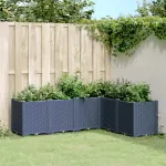 Jardinieră de grădină, albastru gri, 160x120x53 cm, PP GartenMobel Dekor