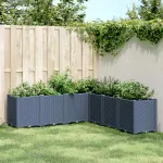 Jardinieră de grădină, albastru gri, 160x160x53 cm, PP GartenMobel Dekor