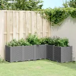 Jardinieră de grădină, gri deschis, 160x120x53 cm, PP GartenMobel Dekor