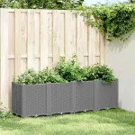 Jardinieră de grădină, gri deschis, 160x40x53 cm, PP GartenMobel Dekor