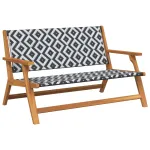 Mobilier de grădină Negru și Alb 122 x 78 x 73 cm GartenMobel Dekor