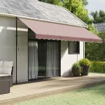 Pânză de rezervă copertină, dungi maro, 4,5 m GartenMobel Dekor