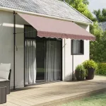 Pânză de rezervă fald copertină, dungi maro, 3 m GartenMobel Dekor