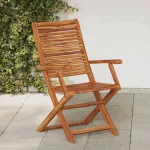 Scaune de grădină pliabile cu cotiere 2 buc., lemn masiv acacia GartenMobel Dekor