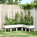 Jardinieră de grădină cu spalier, alb, 160x120x142 cm PP GartenMobel Dekor
