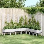 Jardinieră de grădină cu spalier, alb, 200x160x142 cm PP GartenMobel Dekor