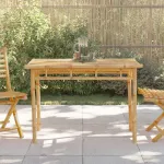Masă de bucătărie pentru grădină, 110x55x75 cm, bambus GartenMobel Dekor