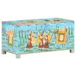 Ladă de depozitare pictată, 80x40x40 cm, lemn masiv de mango GartenMobel Dekor