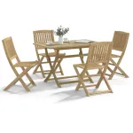 Set mobilier de grădină, 5 piese, lemn masiv de acacia GartenMobel Dekor