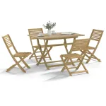 Set mobilier de grădină, 5 piese, lemn masiv de acacia GartenMobel Dekor