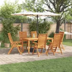 Set de masă pentru grădină 7 pcs Maro Lemn Solid de Acacia GartenMobel Dekor