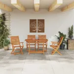Set de masă pentru grădină 5 pcs Maro Lemn Solid de Acacia GartenMobel Dekor