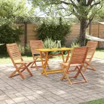 Set de masă pentru grădină 5 pcs Maro Lemn Solid de Acacia GartenMobel Dekor