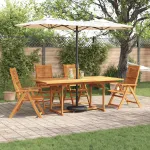 Set de masă pentru grădină 5 pcs Maro Lemn Solid de Acacia GartenMobel Dekor