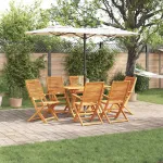 Set de masă pentru grădină 7 pcs Maro Lemn Solid de Acacia GartenMobel Dekor