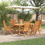 Set de masă pentru grădină 7 pcs Maro Lemn Solid de Acacia GartenMobel Dekor