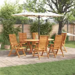 Set de masă pentru grădină 7 pcs Maro Lemn Solid de Acacia GartenMobel Dekor
