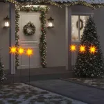 Lumini de Crăciun cu vârfuri LED 3 buc. galben 35 cm pliabil GartenMobel Dekor