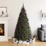 Set globuri de Crăciun 111 buc., violet, polistiren GartenMobel Dekor