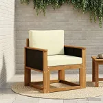 Canapea Medie pentru Exterior Lemn Solid de Acacia natural GartenMobel Dekor