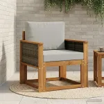Canapea Medie pentru Exterior Lemn Solid de Acacia natural GartenMobel Dekor