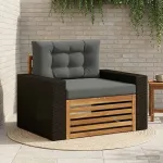Canapea Medie pentru Exterior Lemn Solid de Acacia natural GartenMobel Dekor