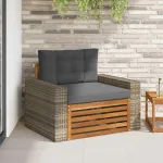 Canapea Medie pentru Exterior Lemn Solid de Acacia natural GartenMobel Dekor