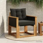 Canapea Medie pentru Exterior Lemn Solid de Acacia natural GartenMobel Dekor