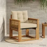 Canapea Medie pentru Exterior Lemn Solid de Acacia natural GartenMobel Dekor