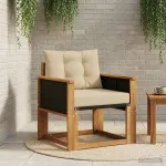 Canapea Medie pentru Exterior Lemn Solid de Acacia natural GartenMobel Dekor