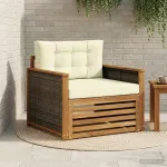Canapea Medie pentru Exterior Lemn Solid de Acacia natural GartenMobel Dekor