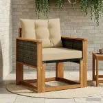 Canapea Medie pentru Exterior Lemn Solid de Acacia natural GartenMobel Dekor