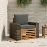 Canapea Medie pentru Exterior Lemn Solid de Acacia natural GartenMobel Dekor
