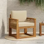 Canapea Medie pentru Exterior Lemn Solid de Acacia natural GartenMobel Dekor