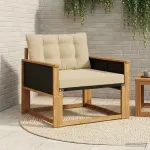 Set de canapele de exterior Lemn solid de Acacia și Textilene GartenMobel Dekor