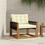 Set de canapele de exterior Lemn solid de Acacia și Textilene GartenMobel Dekor