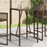Masă de bar de exterior, maro, 70x70x110 cm, poliratan GartenMobel Dekor