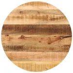 Blat de masă rotund, Ø 80x2,5 cm, lemn masiv de mango brut GartenMobel Dekor